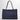 Infinity Leather Basket Bag in Blue