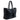 Sophia Maxi Intrecciato Zippered Bag in Nappa Black and Carta da Zucchero