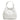 Top Handle Intreccio Optical Leather Bag in Nappa and Patent White