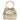 Top Handle Intreccio Optical Bag in Nappa Beige and Laminato Platino