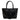 Sophia Intrecciato Optical Zippered Shopping Bag in Patent Black and Nappa