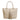 Sophia Intrecciato Optical Zippered Shopping Bag in Patent Cipria