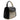 Mini Holly Top Handle Intrecciato Optical Leather Bag in Softy Perlato Black