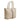 Sophia Intrecciato Optical Zippered Shopping Bag in Nappa Beige