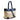 The Tote JT Bag in Canvas And Blue Ocean Leather