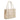 Infinity Small Leather Basket Bag in Beige