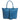 Sophia Intrecciato Optical Zippered Shopping Bag in Patent Marino Blue and Nappa