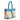 The Tote JT Bag in Canvas And Light Blue Leather