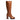 Women's Wood Heel Leather Boots in Cuoio