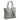 Sophia Intrecciato Optical Zippered Shopping Bag in Softy Pear Grey