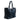 Sophia Maxi Intrecciato Zippered Bag in Nappa Blue Carta da Zucchero and Black