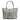 Sophia Intrecciato Optical Zippered Shopping Bag in Softy Pear Grey