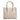 Twist Medium Leather Suede Tote in Beige