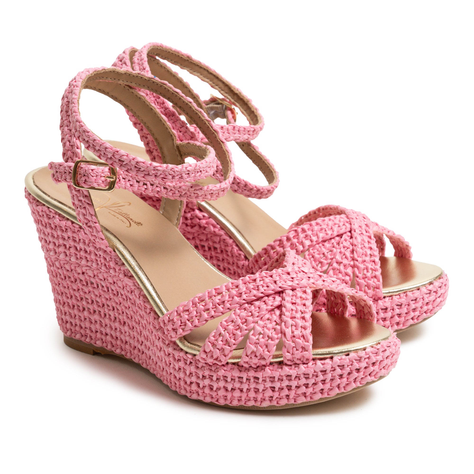 Women Platform Wedge Sandals in Pink – Jennifer Tattanelli