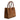 Twist Medium Leather Suede Tote in Bruciato