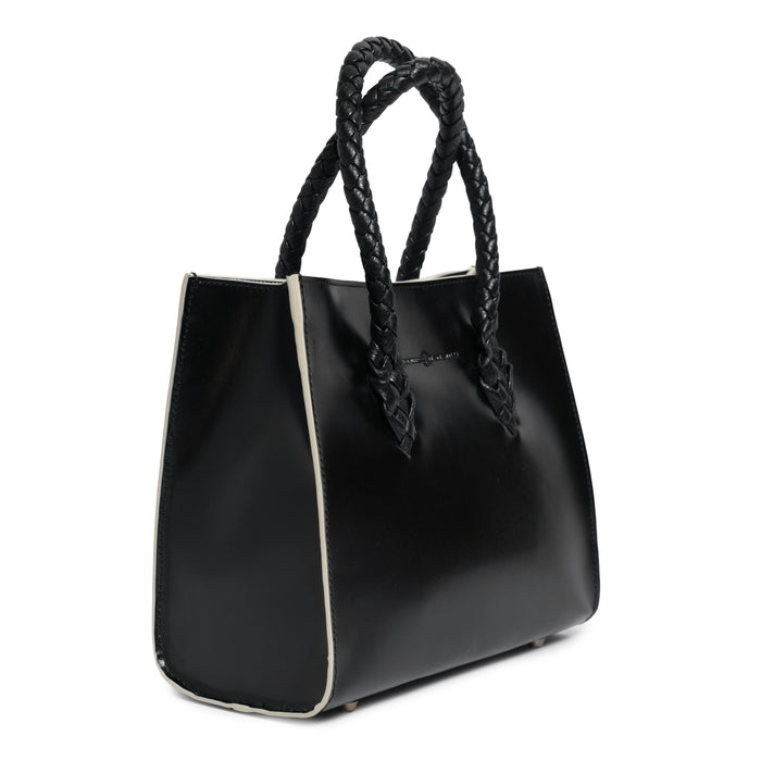 Twist Medium Nappa Leather Tote in Black