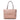 Women Leather Intreccio Optical Leather Bag in Pink and Grey - Jennifer Tattanelli