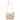 Women's Intrecciato Scozzese Shoulder Bag in Pearled Vanilla, White and Platinum - Jennifer Tattanelli