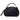 Women's Oval Top Handle Leather Bag in Black and Navy Blue Intreccio Optical - Jennifer Tattanelli