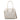 Women Top Handle Leather Bag Intreccio Optical in Beige and White - Jennifer Tattanelli