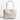 Women Leather Intreccio Optical Medium Bag in Avorio and Rosa