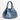 Women's Avio Blue  Nappa Perlata Leather Lucia Bag Intreccio Quadro