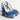 Blue and orange Italian leather handmade shoes