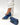 Women Open Toe Platform Ankle Booties in Royal Blue Suede
