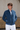 Men Bomber Jacket in Pieno Fiore Bluette