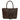 Sophia Intrecciato Optical Zippered Shopping Bag in Suede Testa di Moro and Nappa