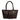 Sophia Petite Intrecciato Optical Zippered Shopping Bag in Nappa and Suede Testa di Moro