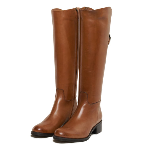 Riding Women Boots in Cuoio