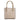 Twist Small Leather Suede Tote in Beige