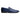 Men Slip On Leather Shoes in Blue Jeans Perforated Nappa
