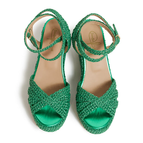 Women Platform Wedge Sandals Comfy Green