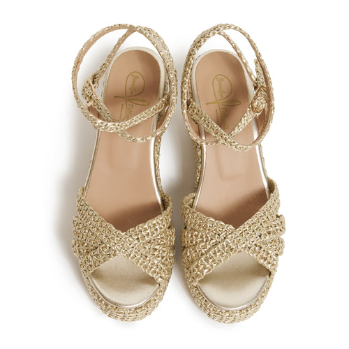 Women Platform Wedge Sandals Comfy Platinum
