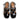 Women Patent Leather Platform Open Toe Sandals in Black