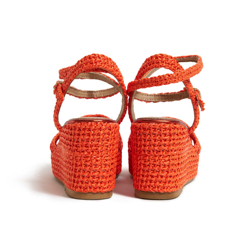 Women Platform Wedge Sandals Comfy Orange