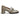 Women Patent Leather Loafer with Block Heel in Gesso