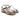 Women Roman Laminated Leather Sandals in Acciaio
