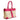The Tote JT Bag in Canvas And Fuxia Leather