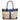The Tote JT Bag in Canvas And Blue Ocean Leather