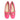 Women Suede Leather Loafer with Block Heel in Fuxia