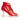 Women Open Toe Platform Ankle Booties in Nappa Red