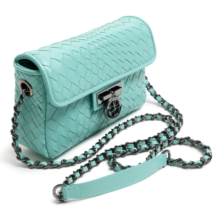 Chicca Women's Intreccio Optical Leather Bag in Nappa Twinkletif