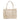 Infinity Small Leather Basket Bag in Beige