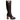 Women's Wood Heel Leather Boots in Testa di Moro