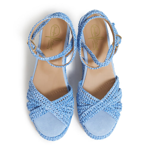Women Platform Wedge Sandals Comfy Ocean blue
