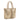 Sophia Intrecciato Optical Zippered Shopping  Bag in Cipria and Platinum