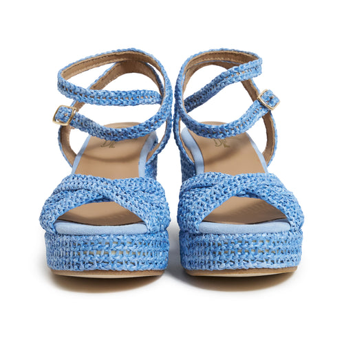 Women Platform Wedge Sandals Comfy Ocean blue